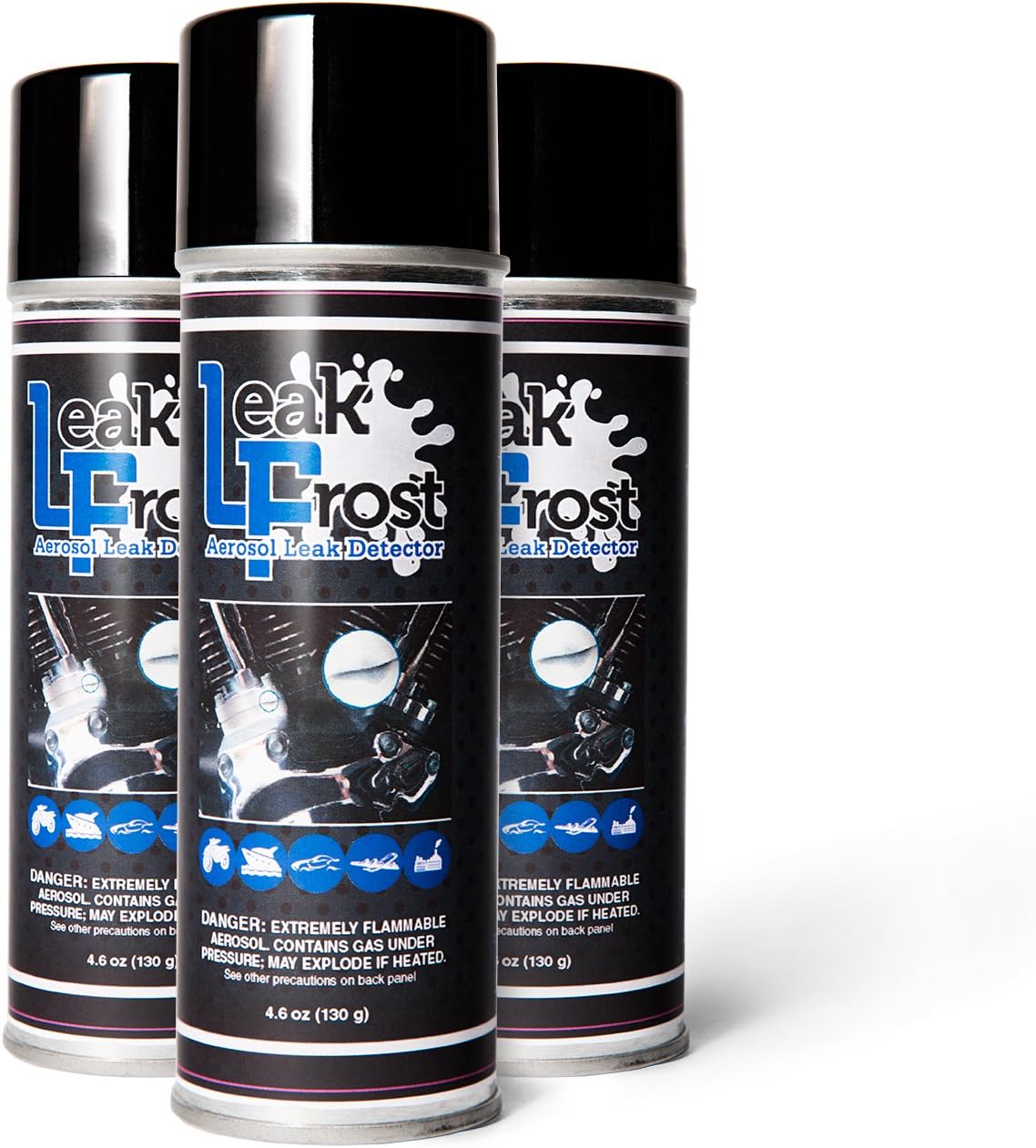 Leak Frost Aerosol Leak Detector Spray and Trace 4.6 oz (3-Pack)