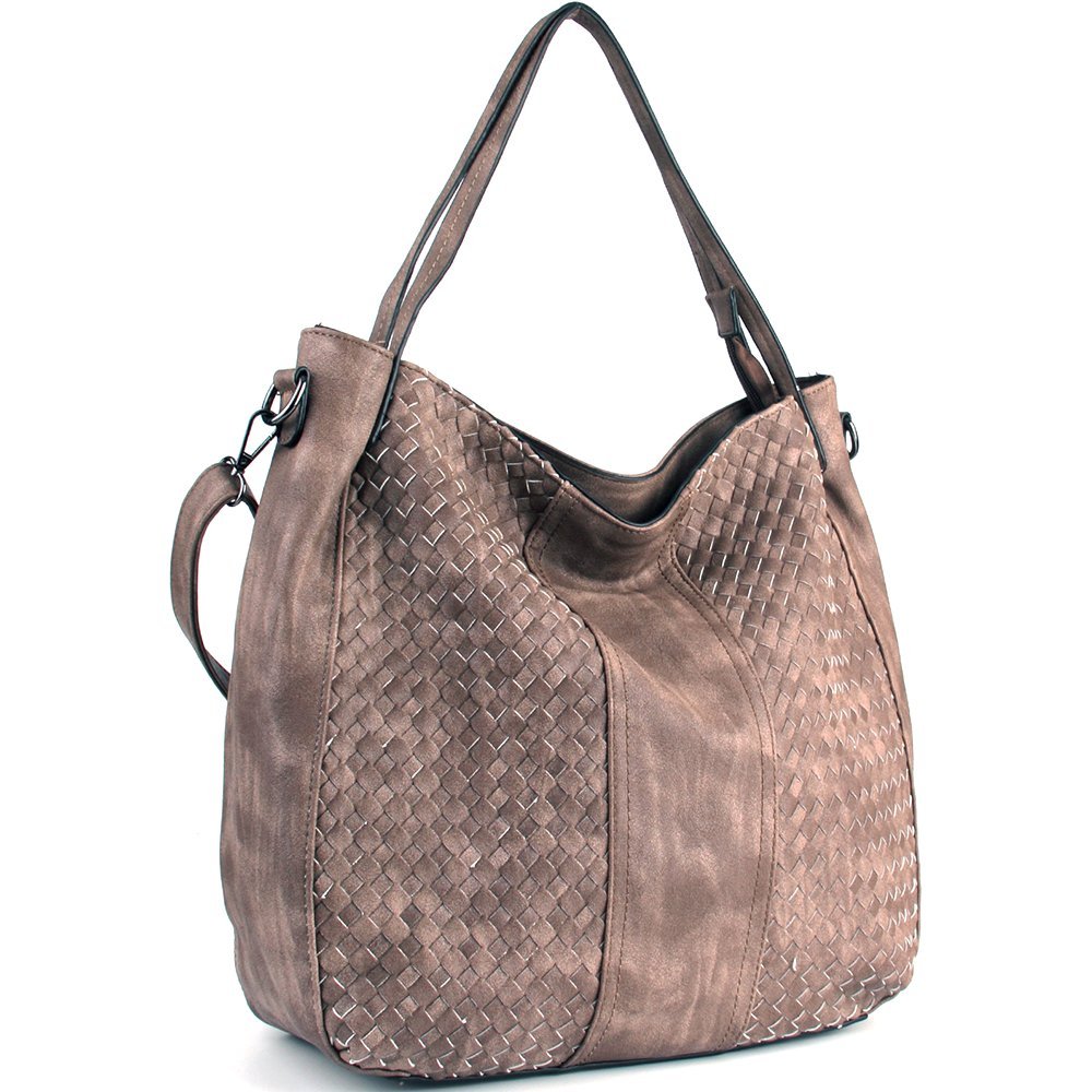 Women Handbags Cross-body Shoulder Bags Hobo Handbags PU Leather Large Weave Bags (L: 45cm * H: 35cm * W: 13cm)