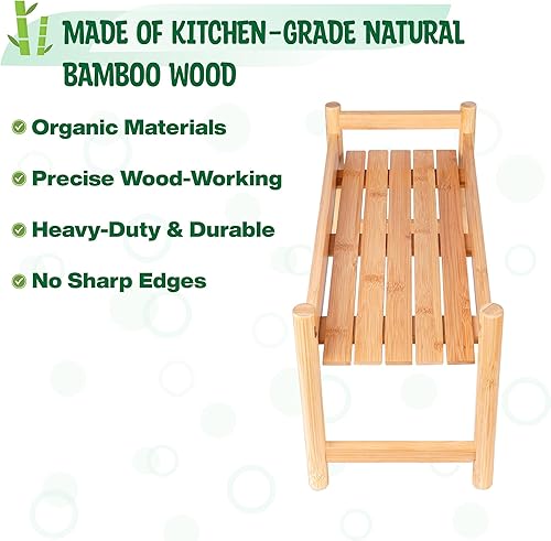 Miniatura 7 de ZPirates Soporte dispensador de agua, soporte para dispensadores de bebidas, jarras para encimeras, soportes de limonada, fiestas, bambú natural