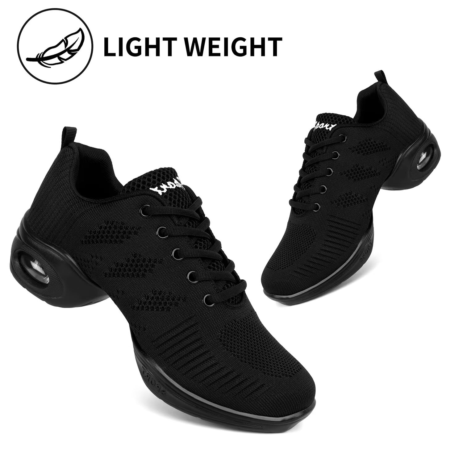 Zapatillas de baile transpirables para mujer, con cordones, para jazz, zapatillas de entrenamiento para bailar