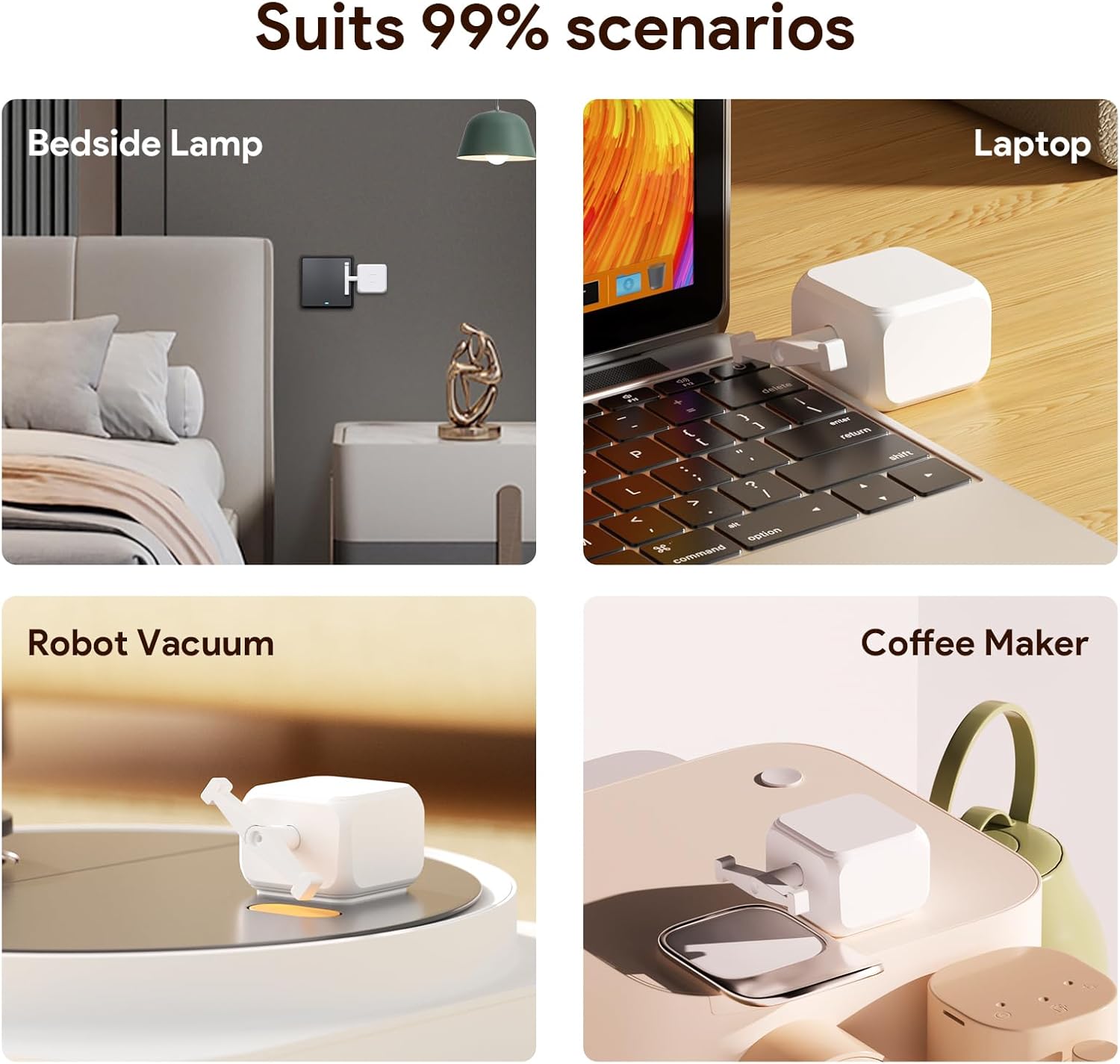 Fingerbot Switch (Bluetooth, Rechargeable) – Smart Light Switch Pusher for Rocker Switches, App Timer Control