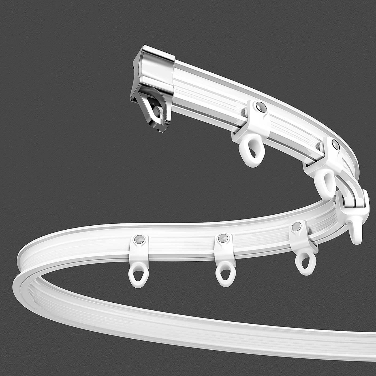 Tringle à rideau de douche flexible 5m pour corriger les problèmes d'angle en salle de bain
