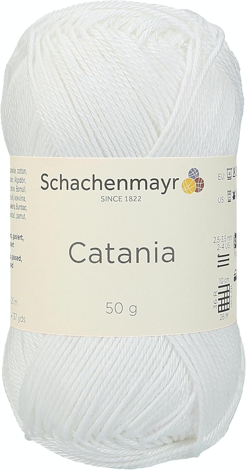Schachenmayr Hilos para Tejer A Mano Catania, 50G Weiß