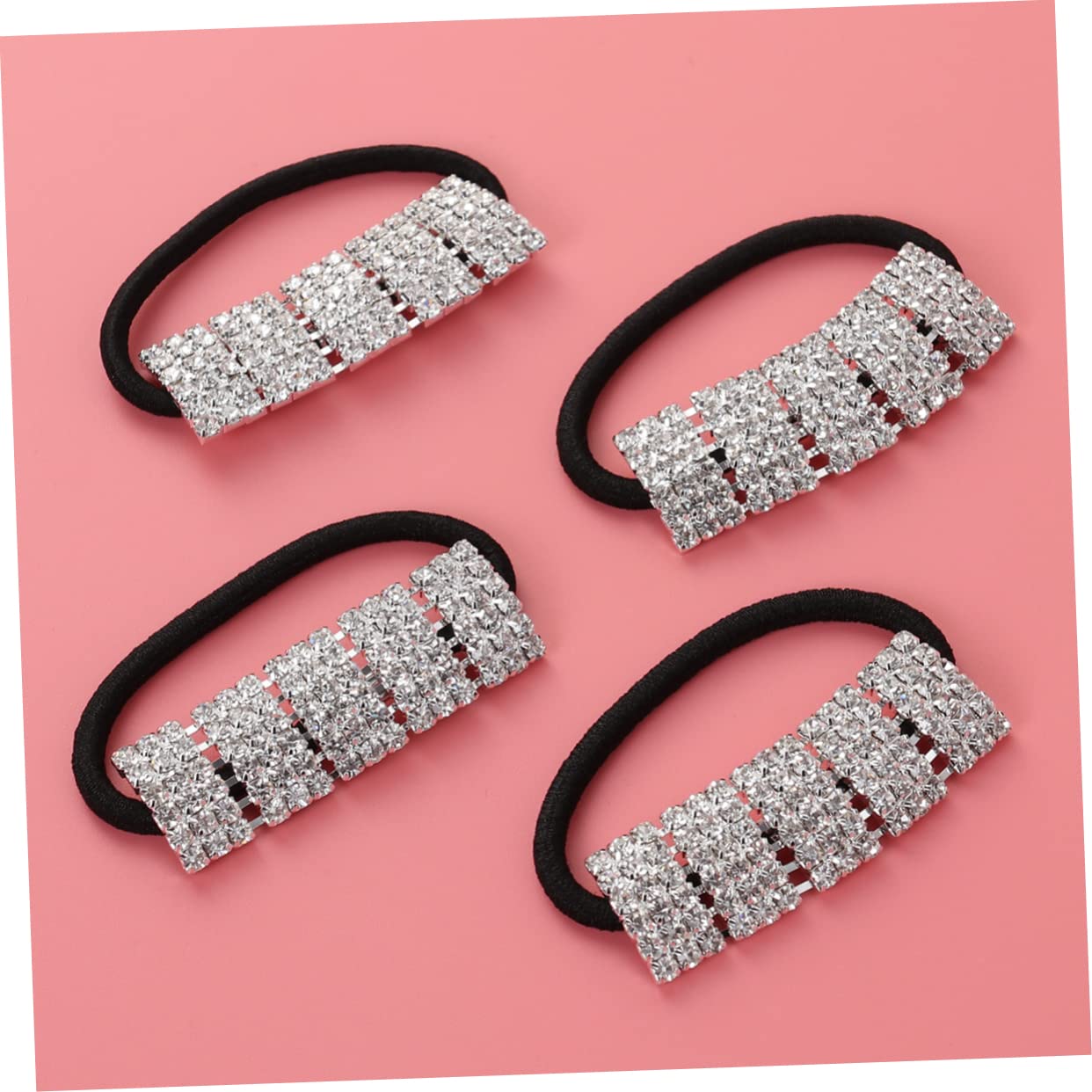12stücke Elastische Haargummis Mit Strass Wasserfeste Haarbänder Für Mädchen Und Damen Als Ponytail Und Modisches Armband Für