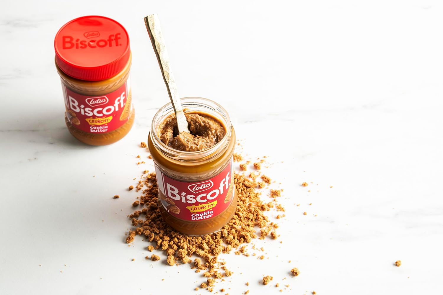 Lotus Biscoff, CRUNCHY Cookie Butter Spread, non GMO + Vegan, 13.4 Oz Jar (Pack of 8)
