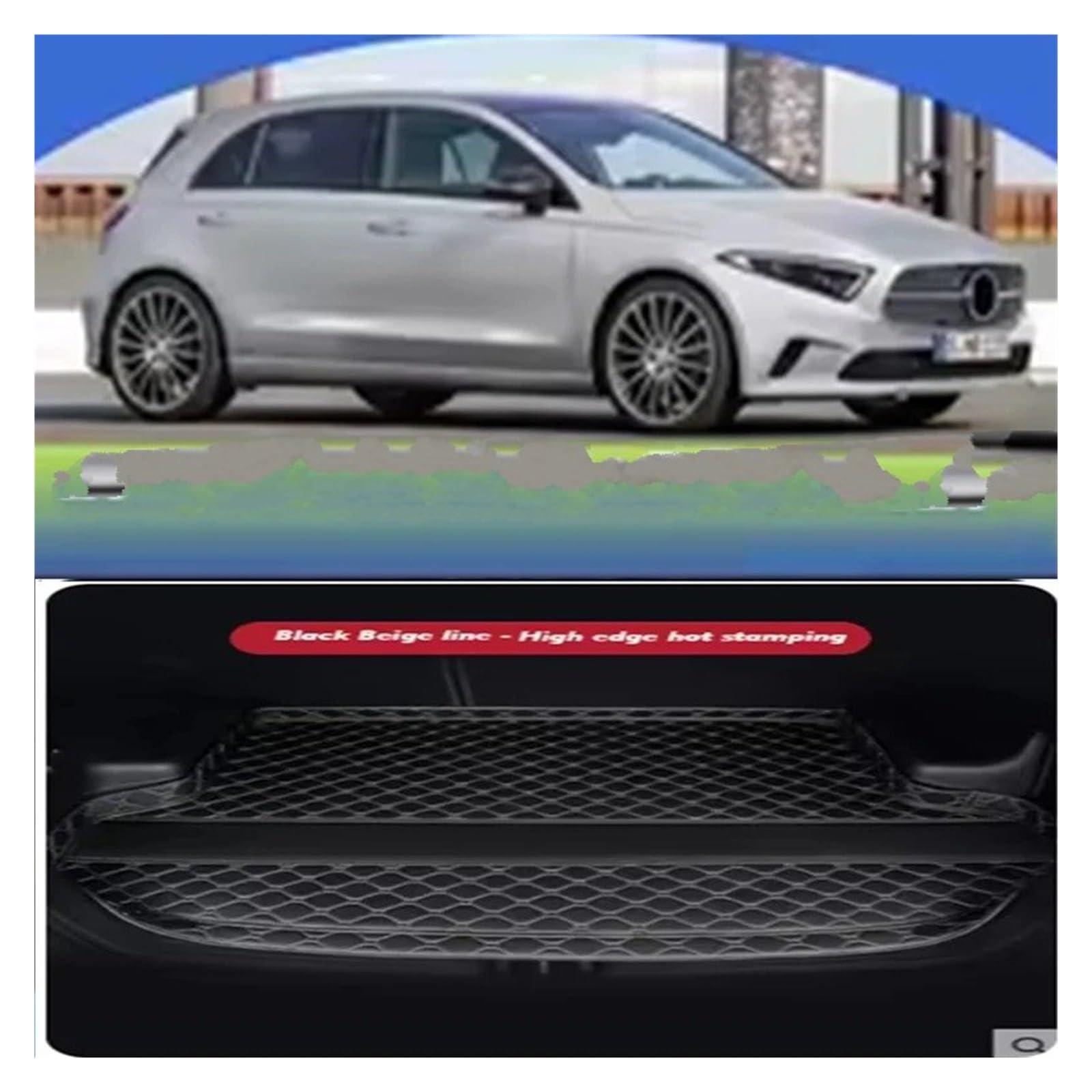 Kofferraumwanne Für Benz A-Klasse W177 2019-2025 Kofferraum Matte Leder Anti-schmutzige Kofferraum Lagerung Liner Kissen Pad Teppich Schutzfrachtmatte(12)