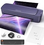 Laminator Machine and Sheets 13-Inch, Laminating Machine 11x17 Cold Thermal Laminator, 9 in 1 Lamination Machine 60s Warm-Up No Jam, Laminate Machine for Home/School/Office use