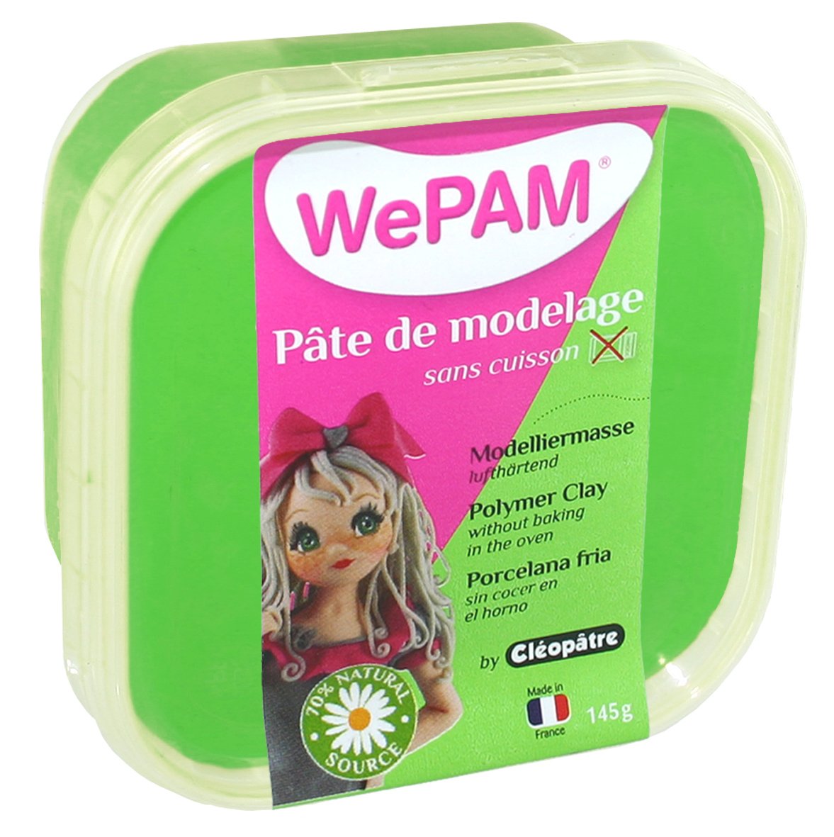 WePAM - PFW349-145 - Pasta de porcelana fría, 145 gr, color verde