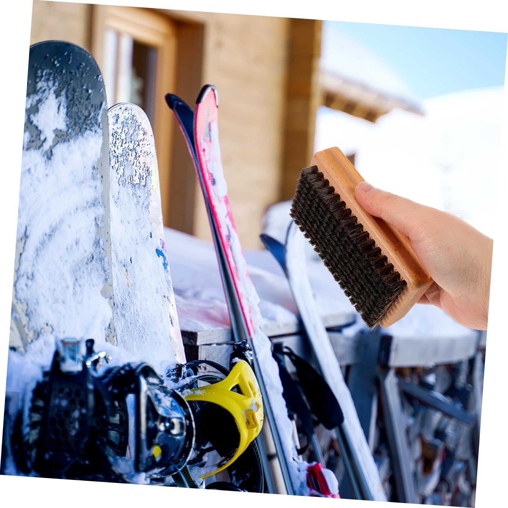 Toyvian 3pièces Lot de Brosses pour Skis Brosses De Nettoyage Et Polissage Matériel De Fartage pour Ski Et Snowboard