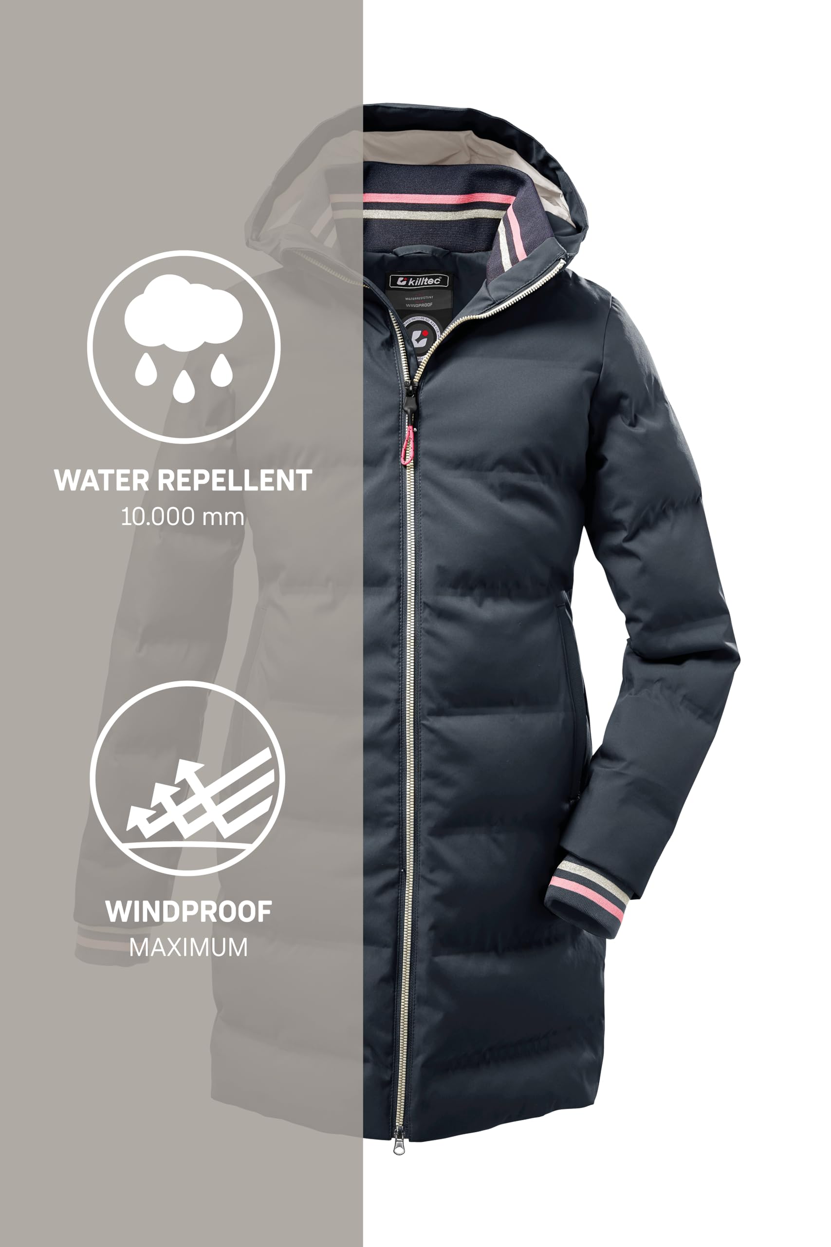 Killtec Kow 33 Grls Qltd Ct Chaqueta acolchada con capucha Niñas