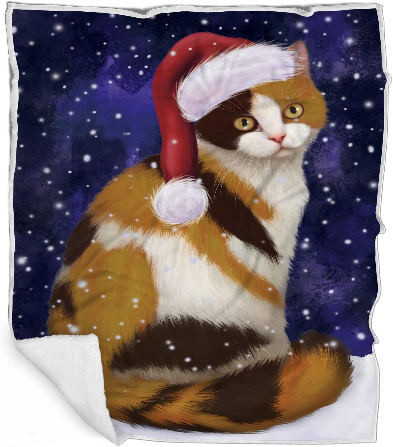 Doggie of the Day British Shorthair Cat Blanket - Let it Snow - Super Soft & Warm Pet Theme for Sofa or Bed, Warm Fleece, Sherpa or Woven Material, BLNKT162206 (30x40 Fleece)