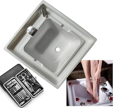 Pedicure Foot Spa,Portable Foot Spa Bathtub,embedded Foot Bath,feet Spa Tub With 19-piece Set For Manicure, Pedicure Spa Chair Sink, Sink Spa Foot Shower Wash Salon, Massage Foot, For Pedicure Chair