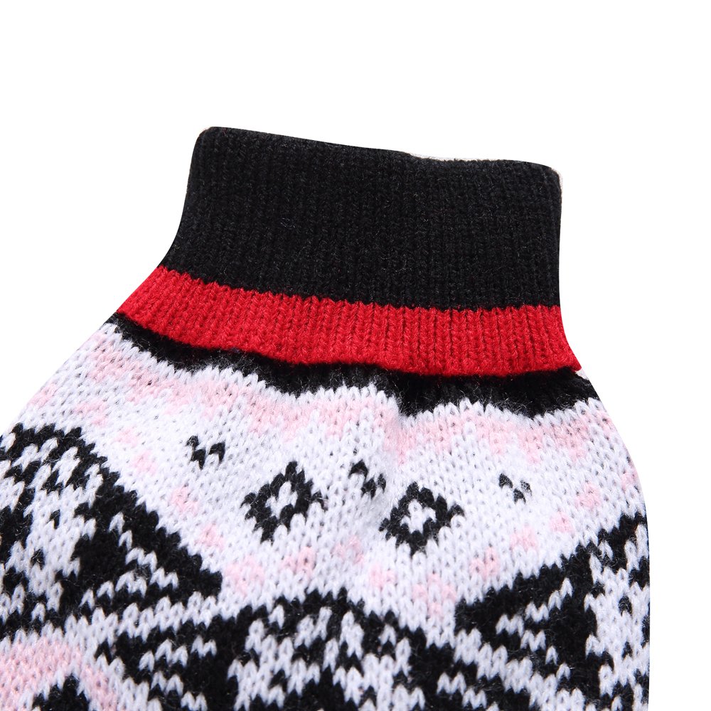 Pull à col roulé pour Petit Chien - Pull à col roulé pour Chiot - Vêtements pour Temps Froid - Chihuahua - Vêtements de Noël pour Filles et garçons - pour Automne et Hiver - Rose - Taille S