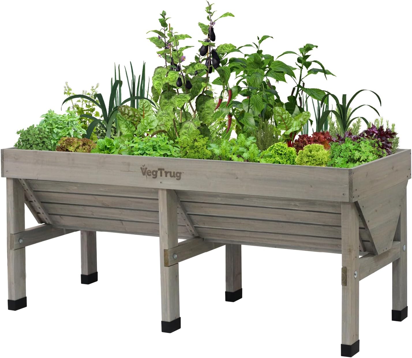 VegTrug Wash Raised Bed Planter, Grey, 1.8 m