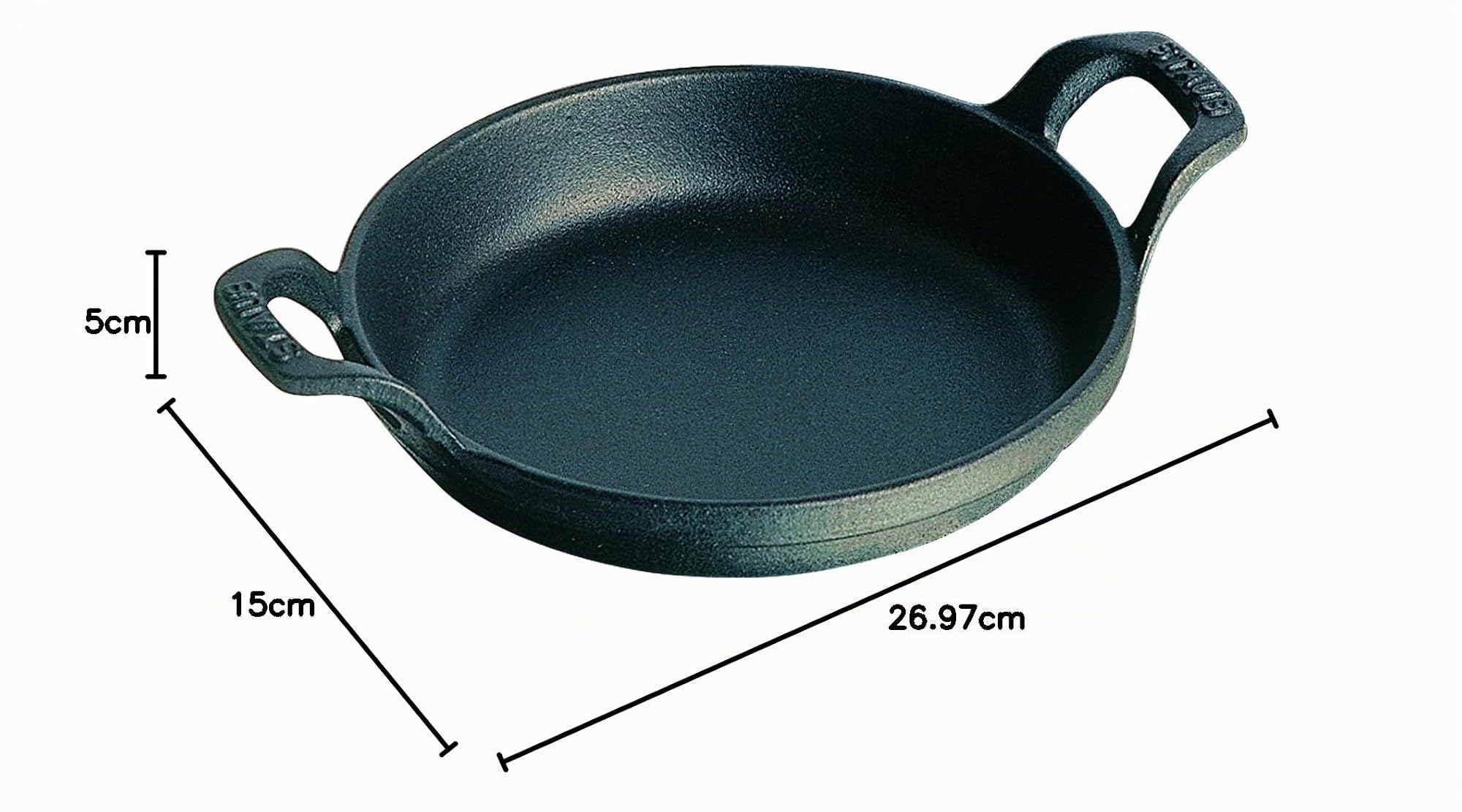 STAUB Fuente Redonda apilable, Hierro Fundido, Negro, 16 cm