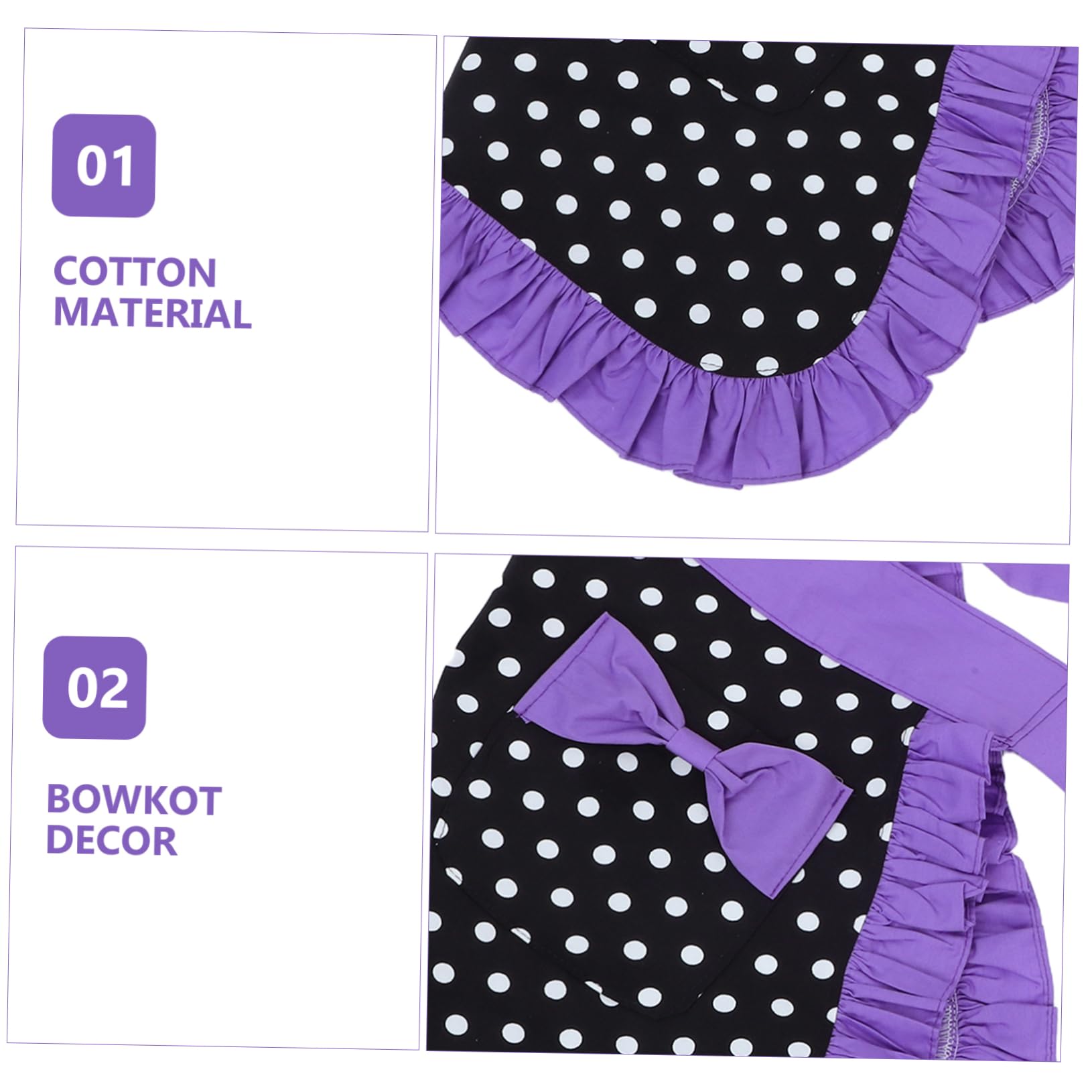 BESTonZON Delantal De Algodón 2 Piezas Delantal De Cocina Medio De Cocina Coqueto De Punto De Mujer Lindo es Para Mujeres
