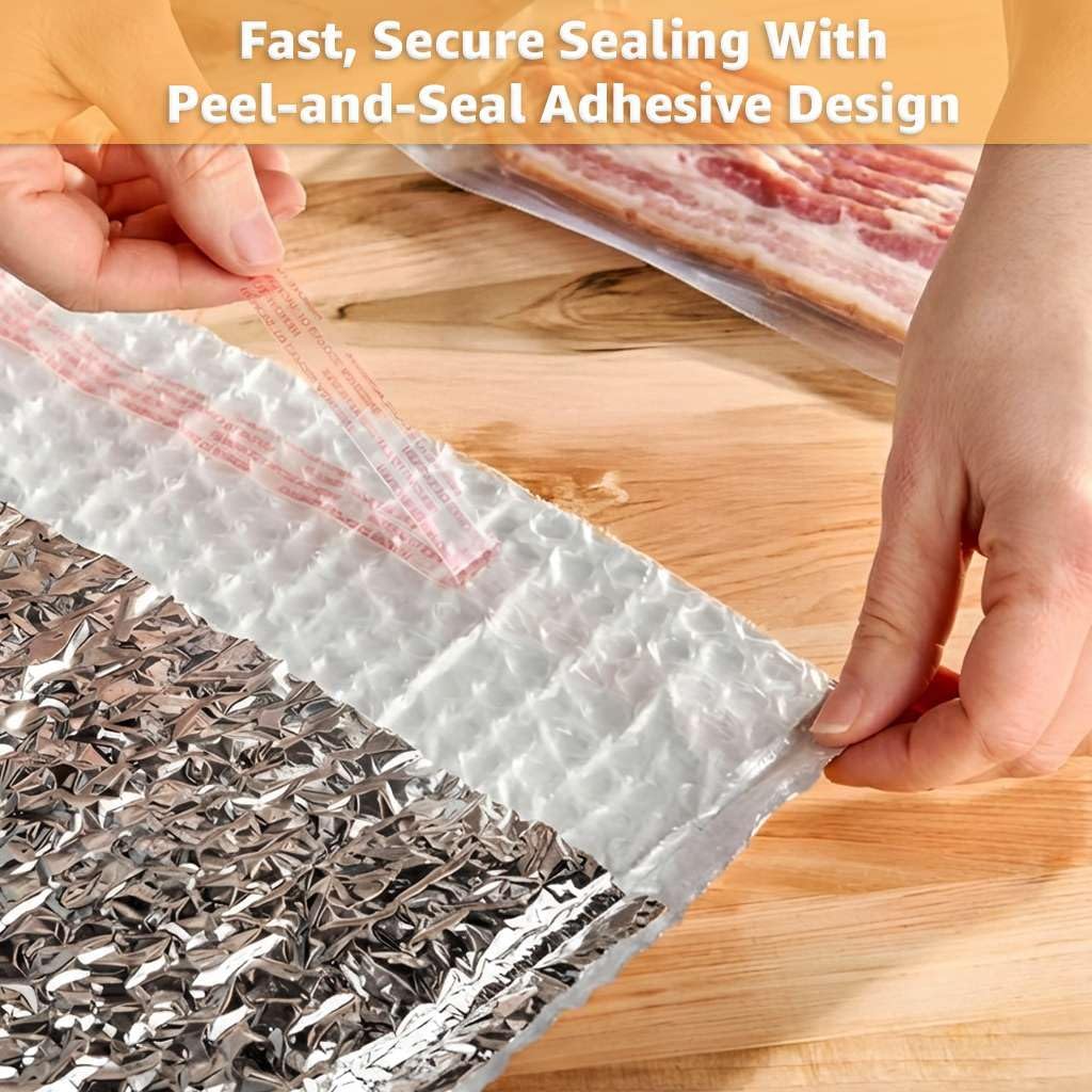 12x12x12 Cooler Liner Material, 25 Pack Insulated Bubble Wrap for Shipping Cold Items and Food