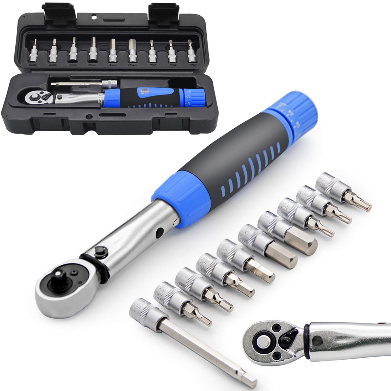 Bicycle Torque Wrench 1/4 Inch Drive Click Torque Wrench Set 224Nm