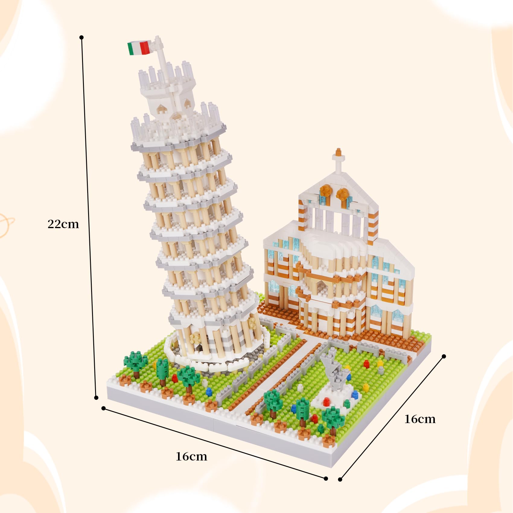 Amazon.co.jp: LULUFUN マイクロブロック ピサの斜塔 アーキテクチャー