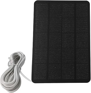 Solpanelsladdare för Ring Doorbell kamera 4 W, utökad 3 meter kabel monokristallin silikon solmodul för utomhusbruk (vit)