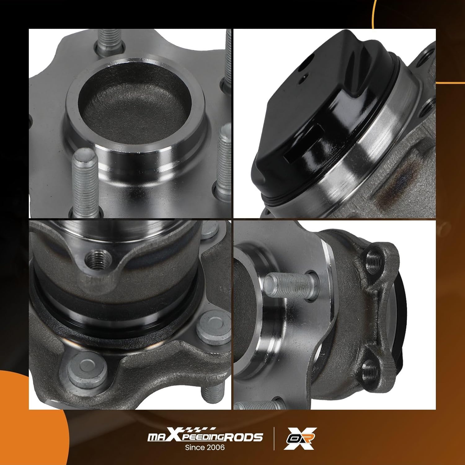 maXpeedingrods 2 Pcs 512534 Rear Wheel Hub and Bearing Assembly for Nissan Rogue FWD 2014-2019, for Nissan Rogue Sport FWD 2017-2019 5-Lug Encoder