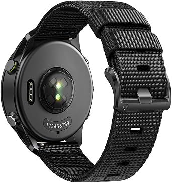 Rugged Nylon Watch Bands Compatible with Garmin Venu 3/Venu 2/Forerunner 265/255/Vivoactive 4, 22mm Quick Release Watch Band for Galaxy Watch 3 45 mm 46mm for Men