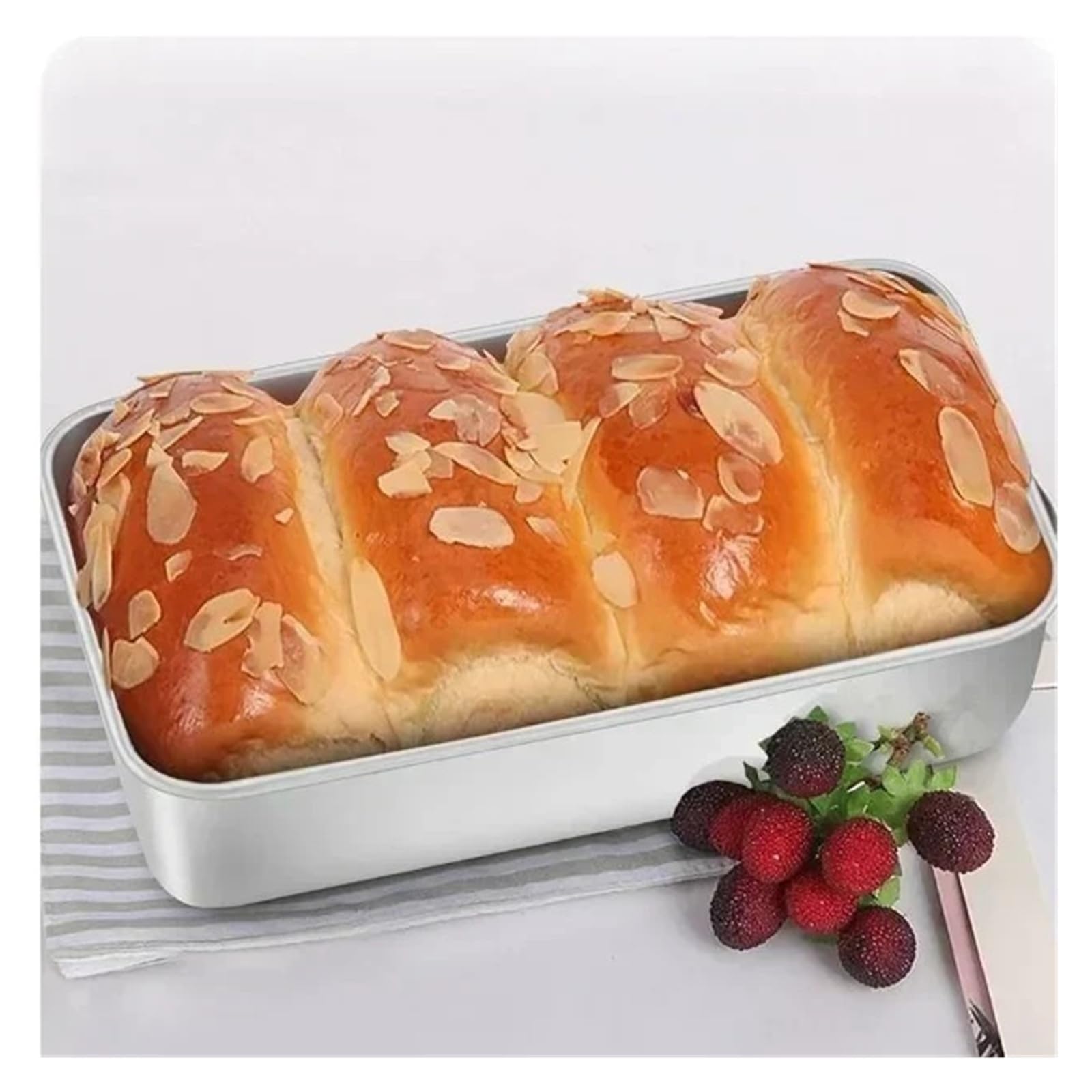 Paquete de 3 bandejas for hornear antiadherentes de acero inoxidable, bandejas for horno for pan, quiche, brownies y lasaña, utensilios de cocina multiusos for hornear
