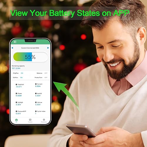 Miniatura 3 de LOSSIGY Batería LiFePO4 de 12 V100 Ah con cargador de batería de litio de 14.6 V10A, BMS de 100 A, más de 4000 ciclos, arranque de 0 V y carga