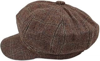 Velvet Newsboy Hat Vintage Rustic Visor Beret Cap for Women Octagonal Gatsby Ivy Baker Boy Hats Cabbie Fiddler
