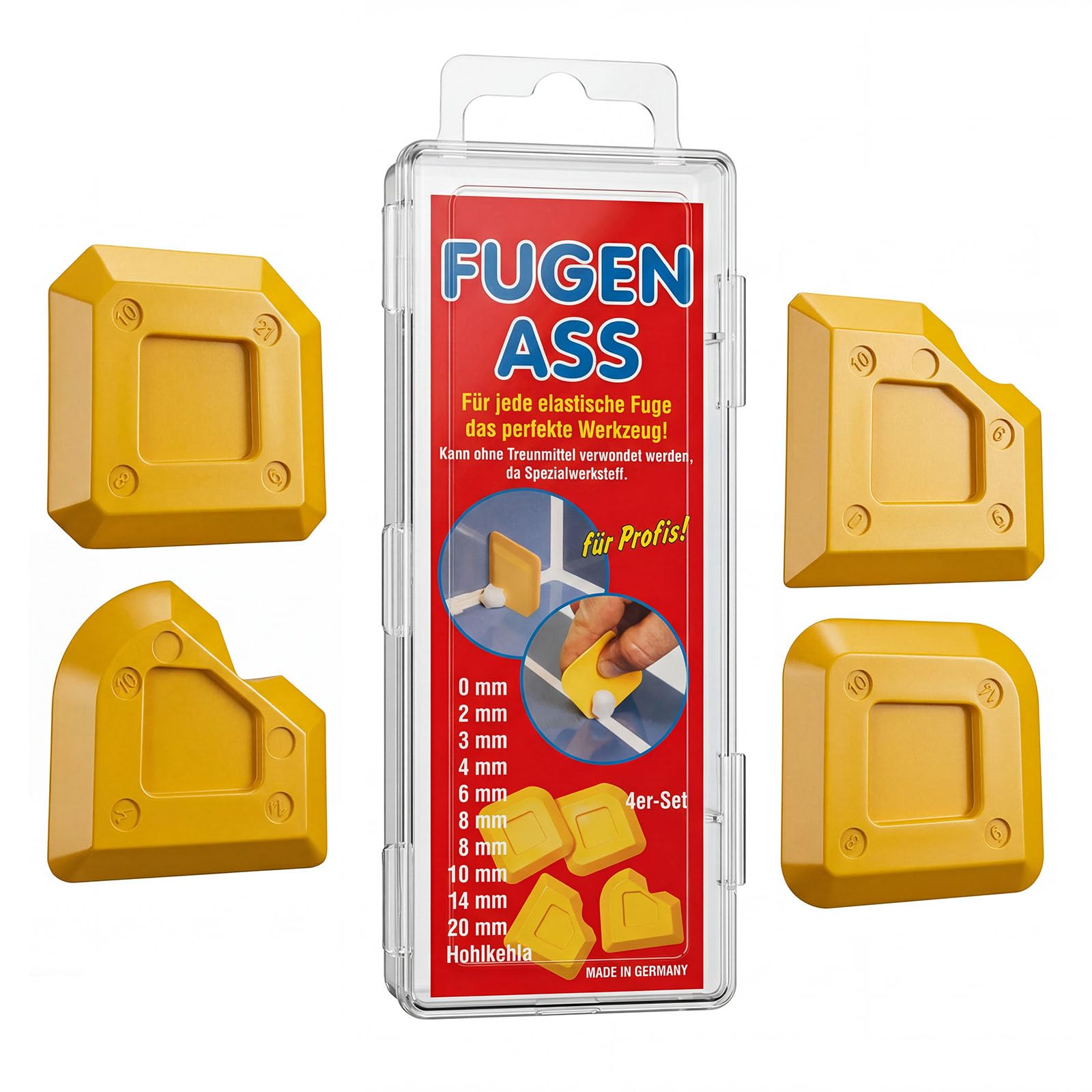 Originale Fugen Ass Standard – Set di 4 pezzi – per 16 forme di fughe