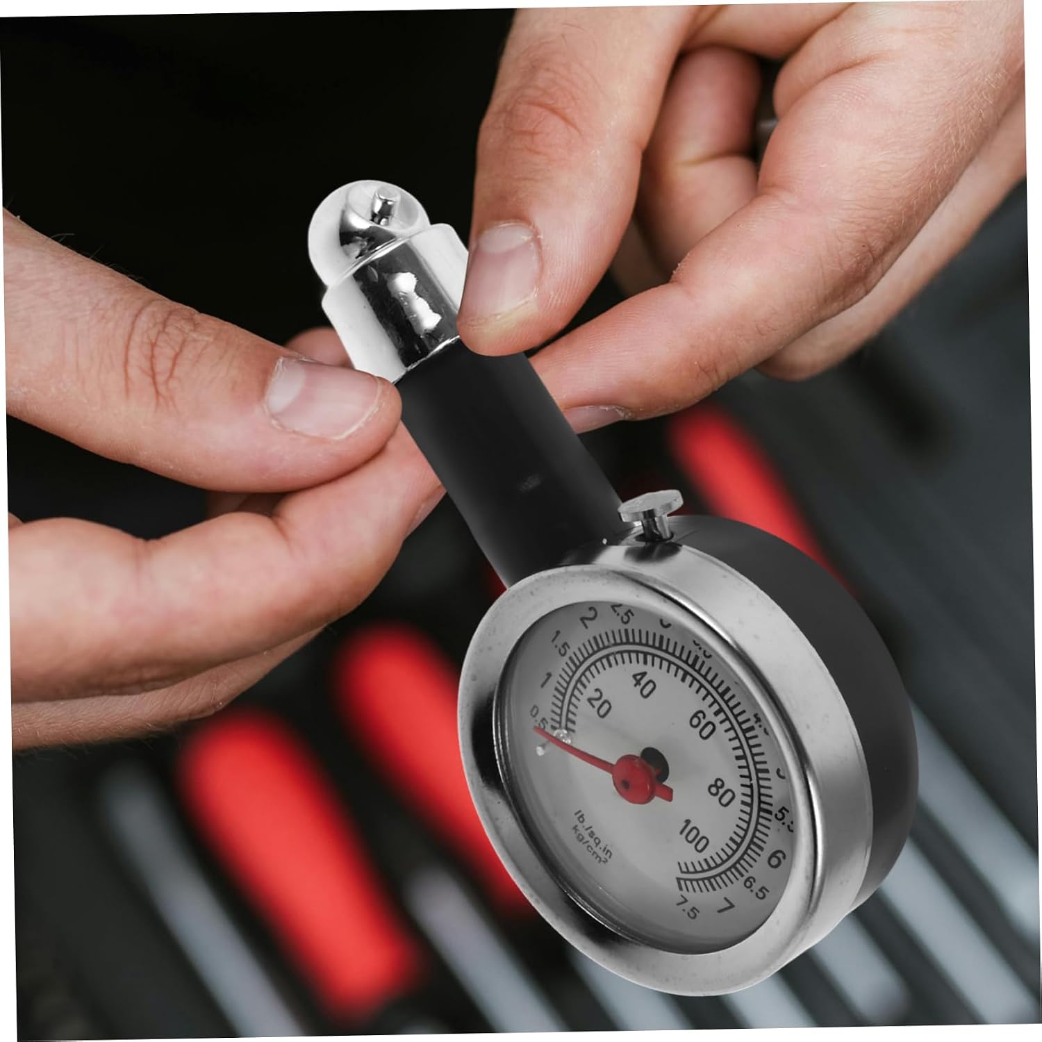 Mikinona Digital Tire Pressure Gauge for Cars Portable Tire Pressure Meter Automotive Pressure Monitor (0-100psi) Accurate Reading Easy to Use