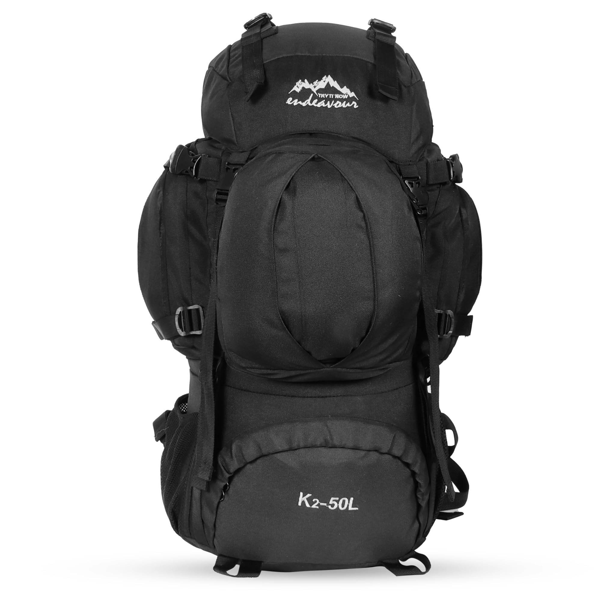 Endeavour K2 Metal Frame 50 Ltr Rucksack with Rain Cover for Trekking & Travelling | Men & Women | 2 Year Warranty-image-10