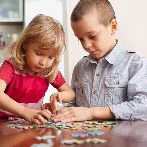 Miniatura 3 de SiTimmGer Rompecabezas de equipo de rescate para niños de 4 a 8 años, 48 piezas de rompecabezas de fuego de bomberos de dibujos animados, juguete