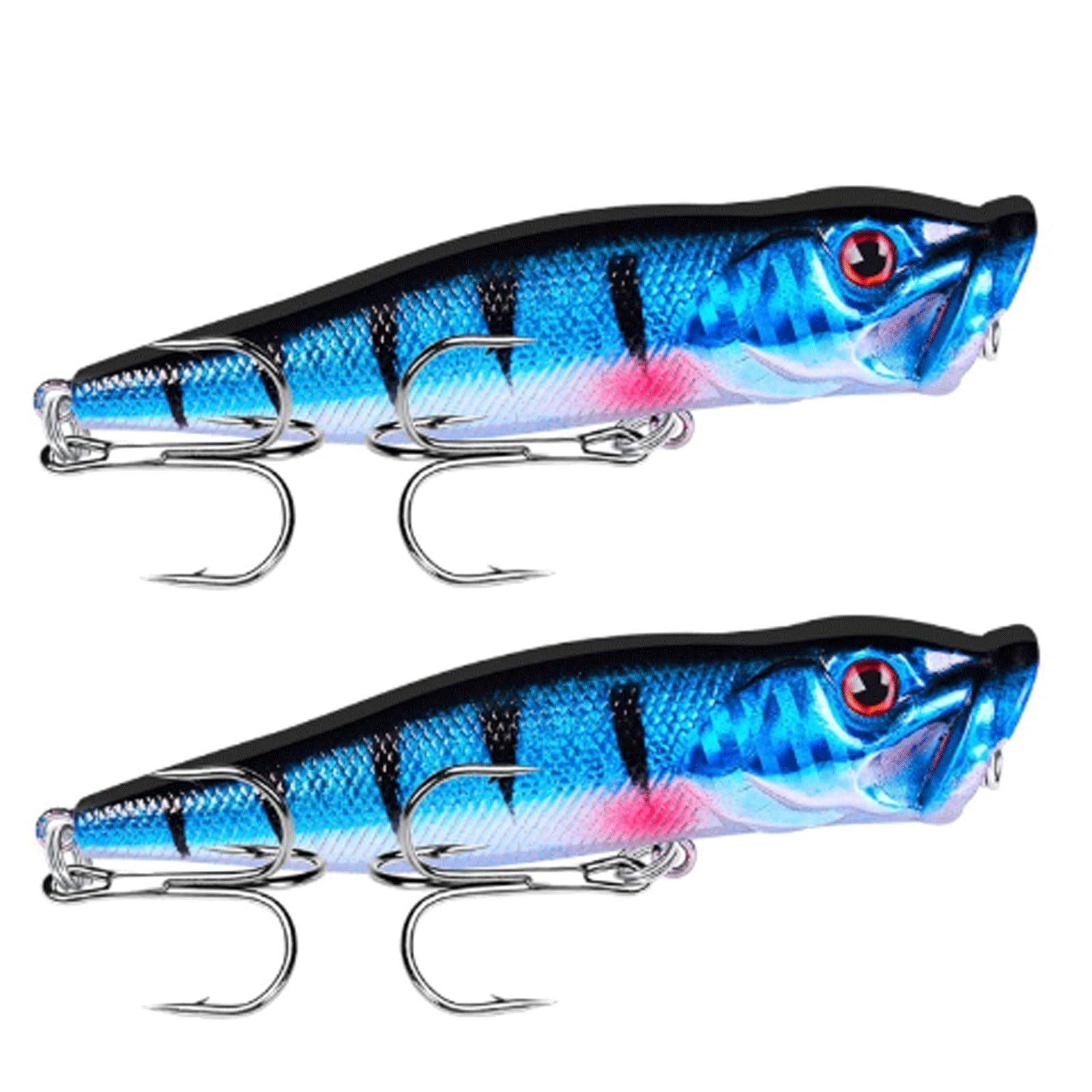 IvyLoutish Fishing Lure Bait 2 Pcs Popper Bait Topwater Bait 93mm 12.5g Fishing Bait Hard Bait Artificial Wobblers Plastic Fishing Tackle Fishing Tackle