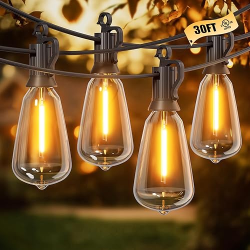 Brightown Outdoor String Lights, 30FT 11+1 LED ST38 LED Patio
