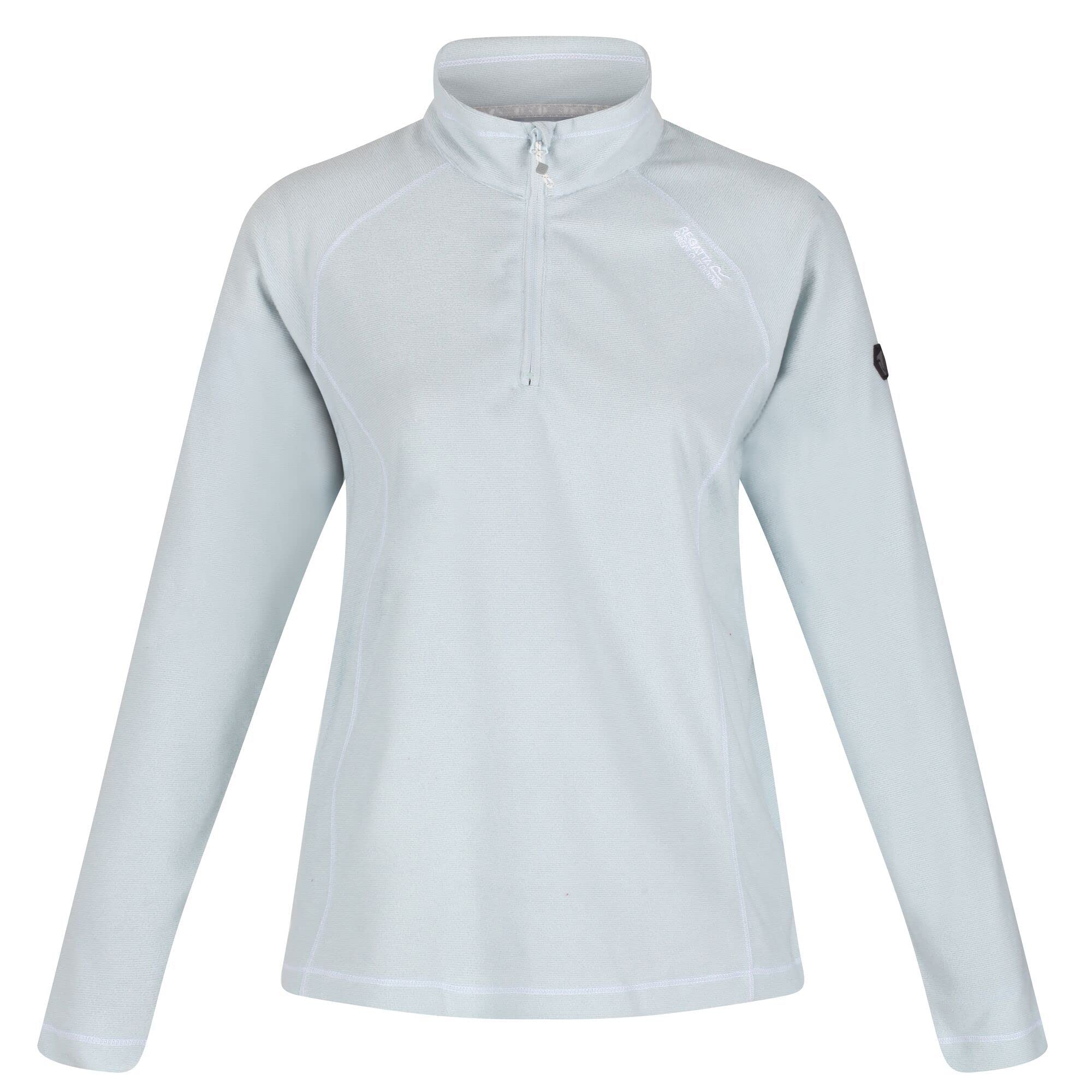 Regatta Womens Montes Lightweight Half Zip Mini Stripe Micro Fleece, Ice Blue/White, 52