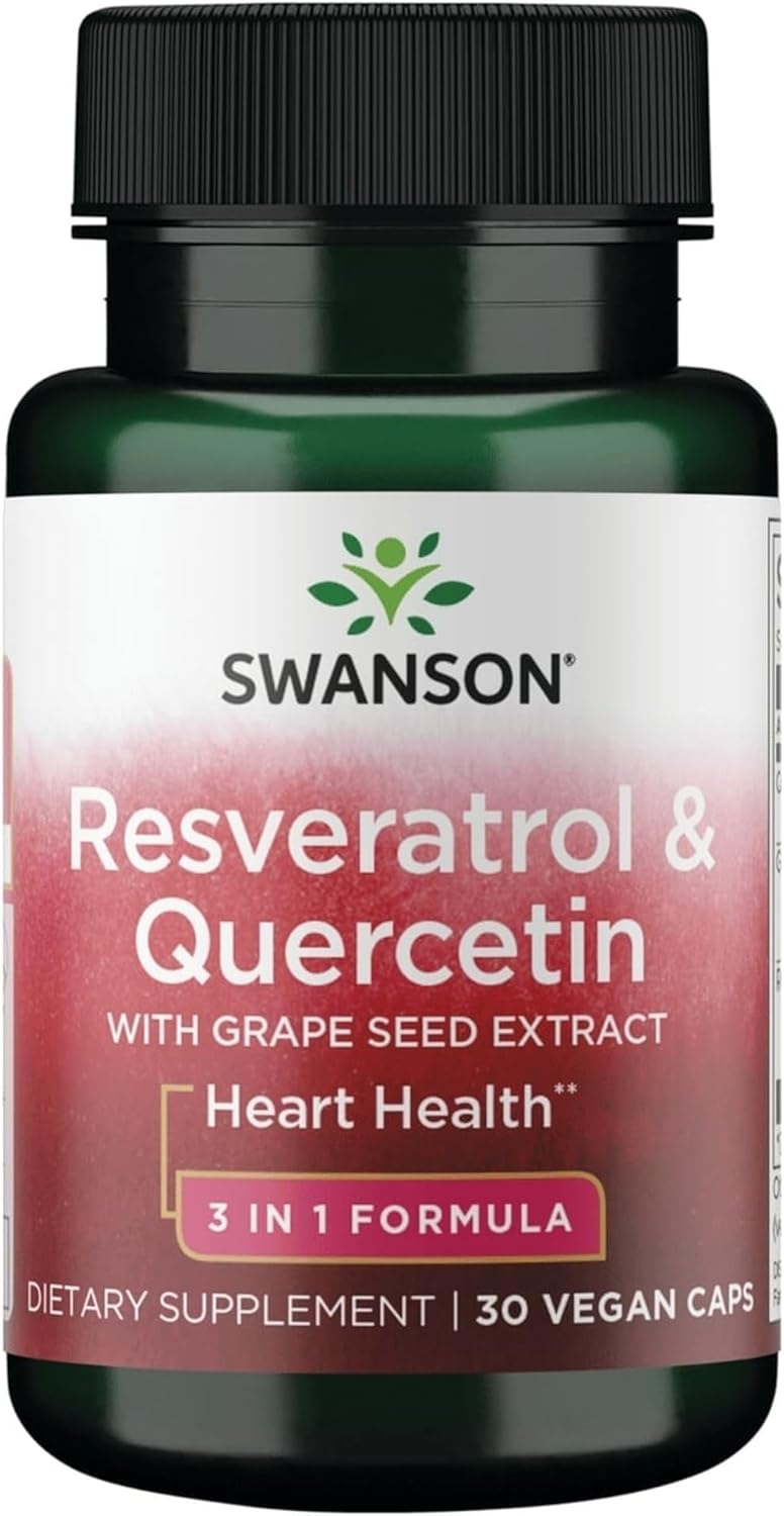 Swanson Resveratrol & Quercetin 30 Veg Capsules