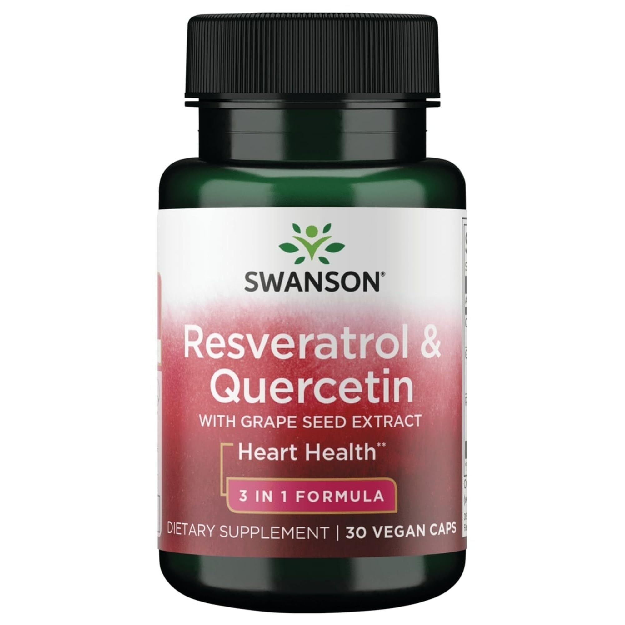 Swanson Resveratrol & Quercetin for Antioxidant Support, 30 Veg Capsules 30 Count (Pack of 1)