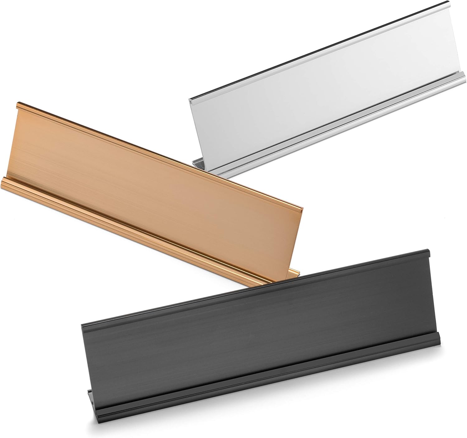 Providence Engraving Personalized Desk Name Plates - Custom Office Wall or Desk Name Plates With Aluminum Holder With Two Lines of Laser Engraved Text, 2" x 10" - Image 8