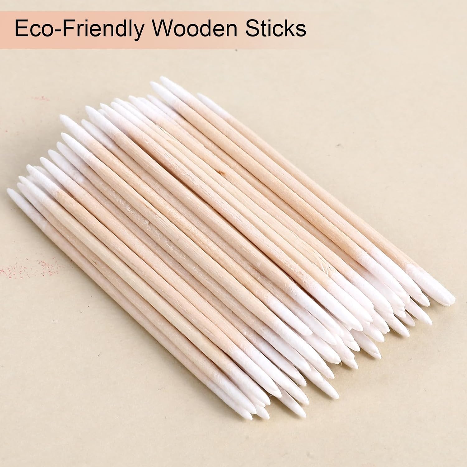 Qianyu 500 Pcs Double Ended Cotton Swab Microbrush Eyelash Sticks Cleaning Swabs for Makeup Nails Ear Clean Eyebrow Tattoo Glue Removing Tools