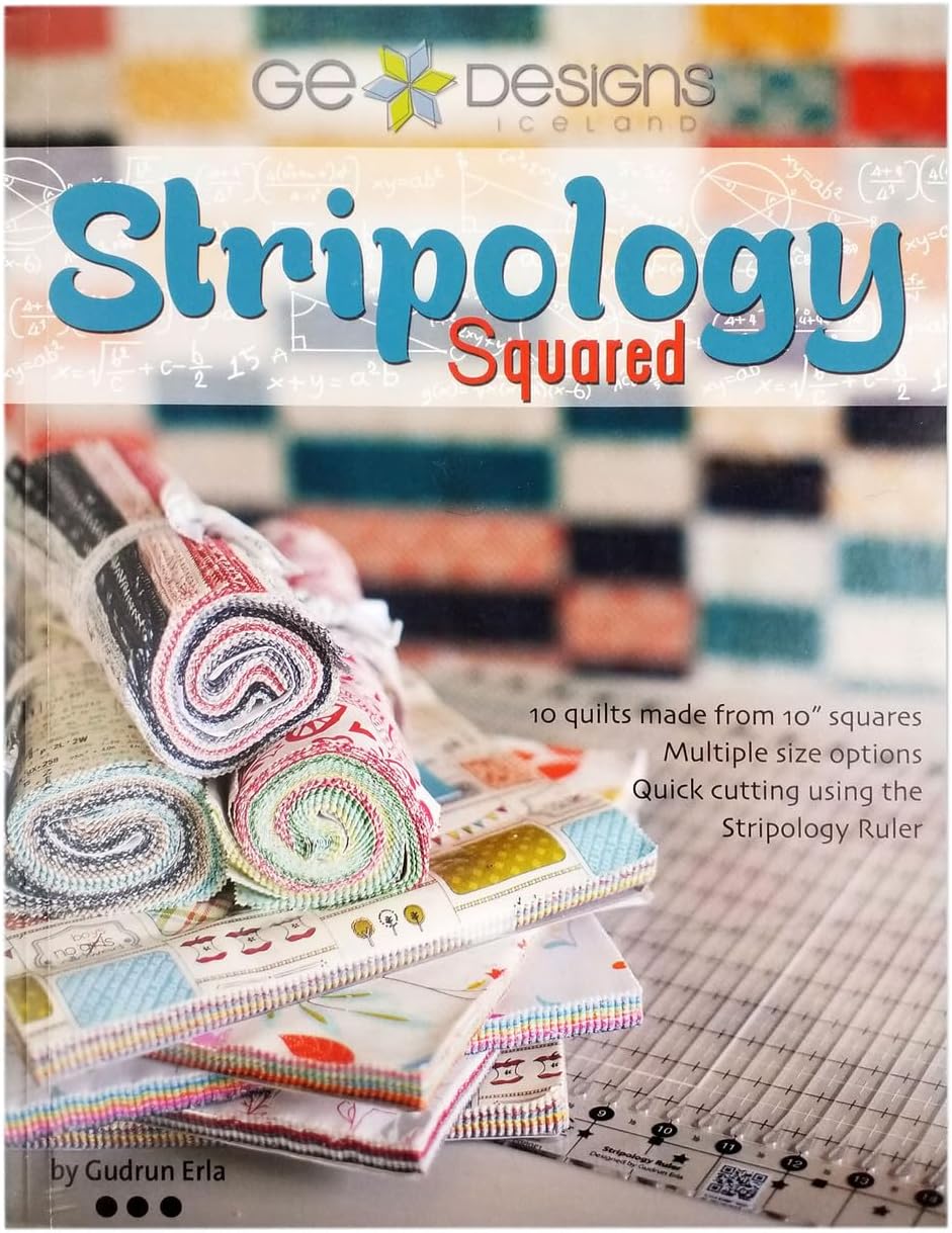 G.E. Designs Stripology Squared, Full Color Softcover Quilt Pattern Book