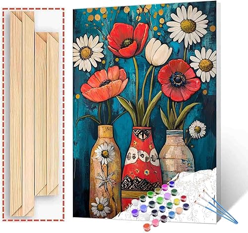 Vista 68 de Pintura artística de acuarela amarilla por número para adultos, principiantes, estudiantes, niños, regalo ideal de cumpleaños, aniversario, plantas