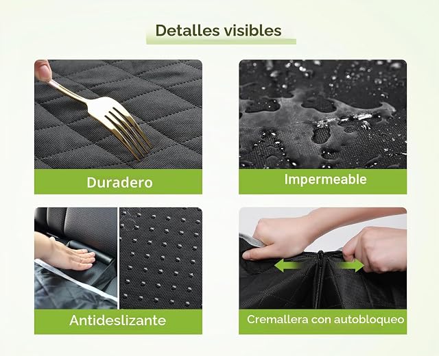 Foto 7 de 8 de Pecute Funda Perros Coche, Funda de Asiento para Perros Impermeable y Resistente