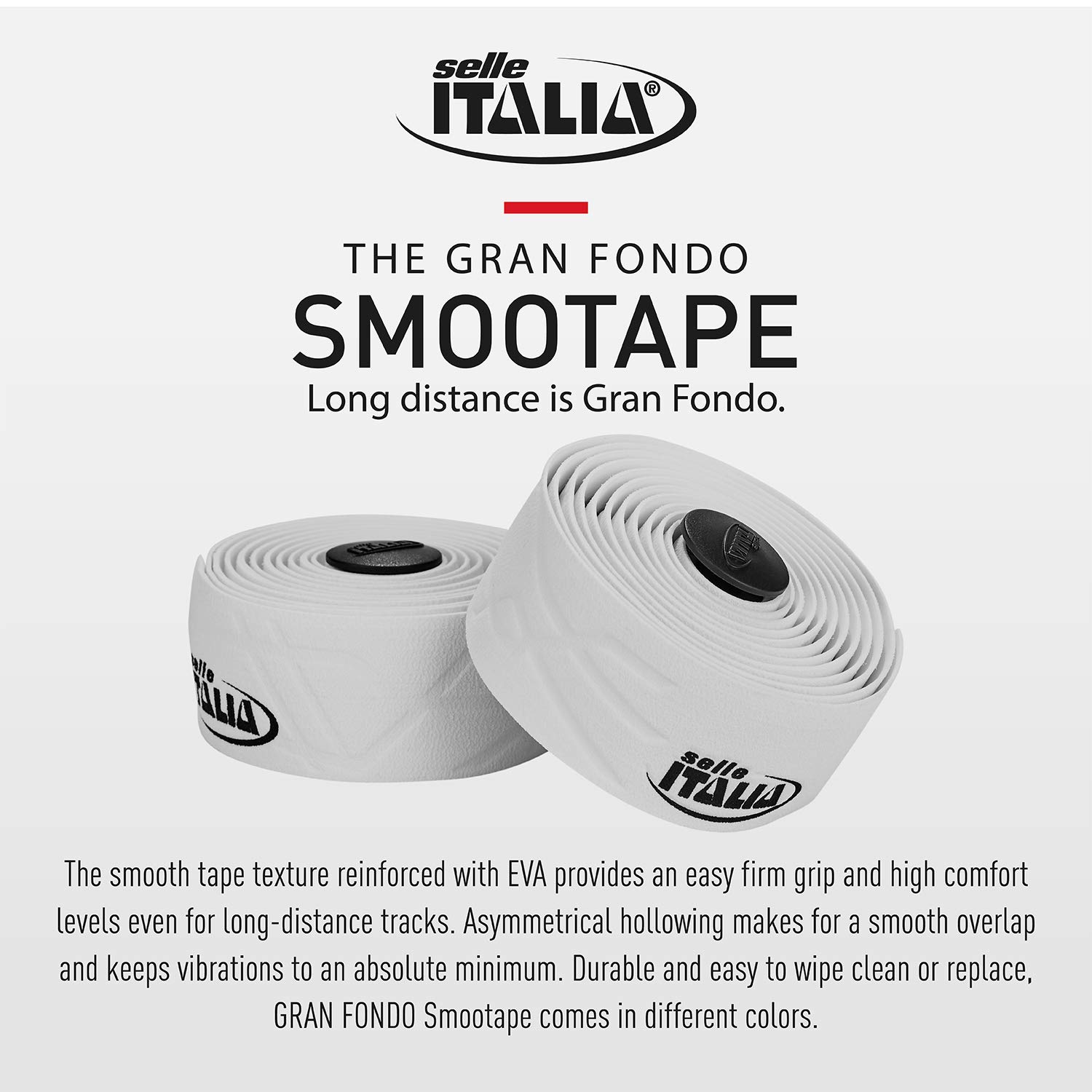 Selle Italia SMOOTAPE GRANFONDO – Super Lekka Owijka Na Kierownicę Szosową I Szutrową, Miękka, Łatwa W Montażu – Rozmiar Uniwersalny, Biały