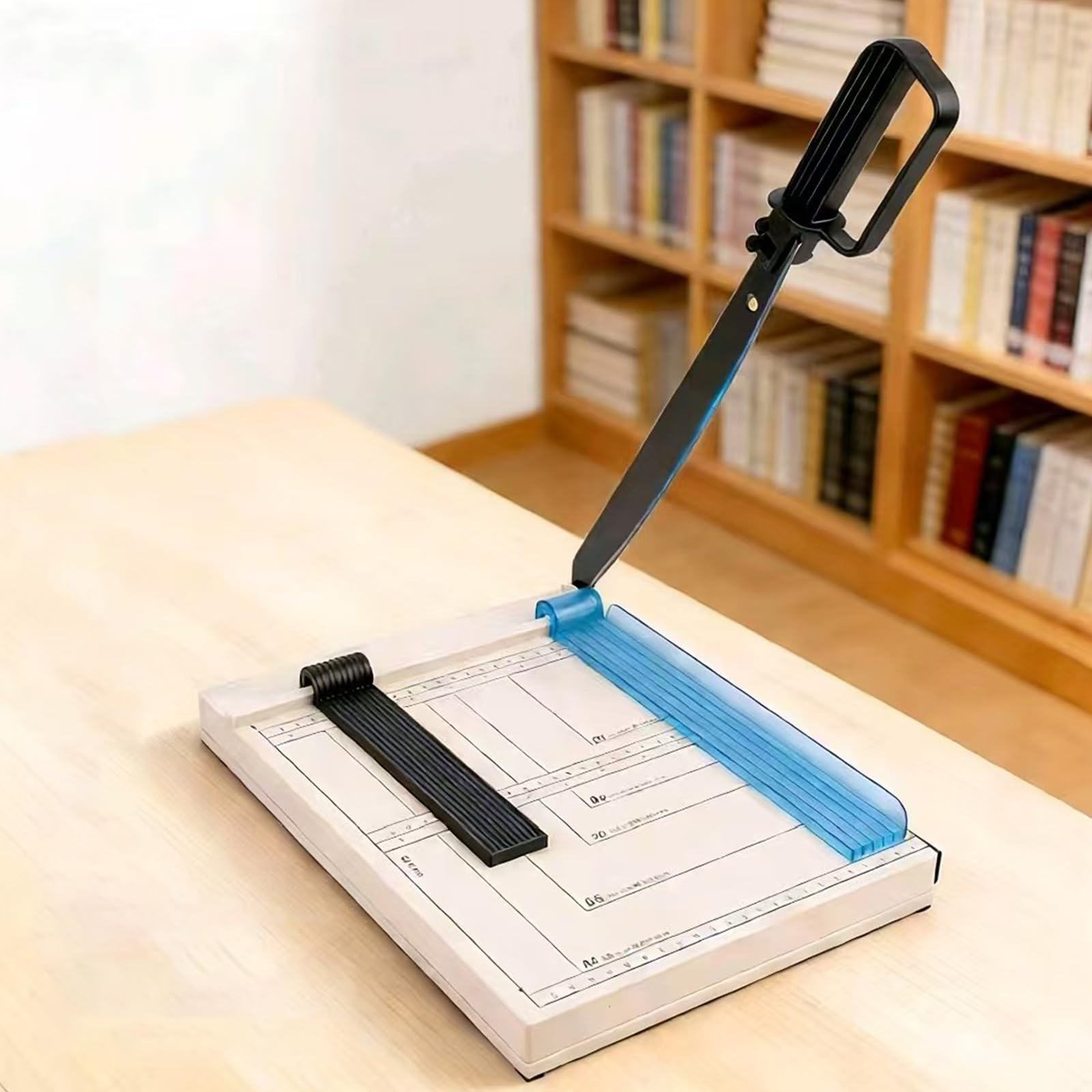 Hebelschneider A4 aus Metall, Papierschneider A4 Manuelle Hebelschneider, mit 5 Ordnern, Schneidemaschine für Fotos, Karten, Karton, Pappe und Papier, Papierschneider für Büro, Zuhause oder Schule