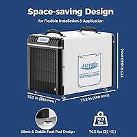 Vista 7 de ALORAIR Deshumidificador de espacio de arrastre Wi-Fi, deshumidificadores de sótano 198 PPD con bomba de condensado, descongelación automática