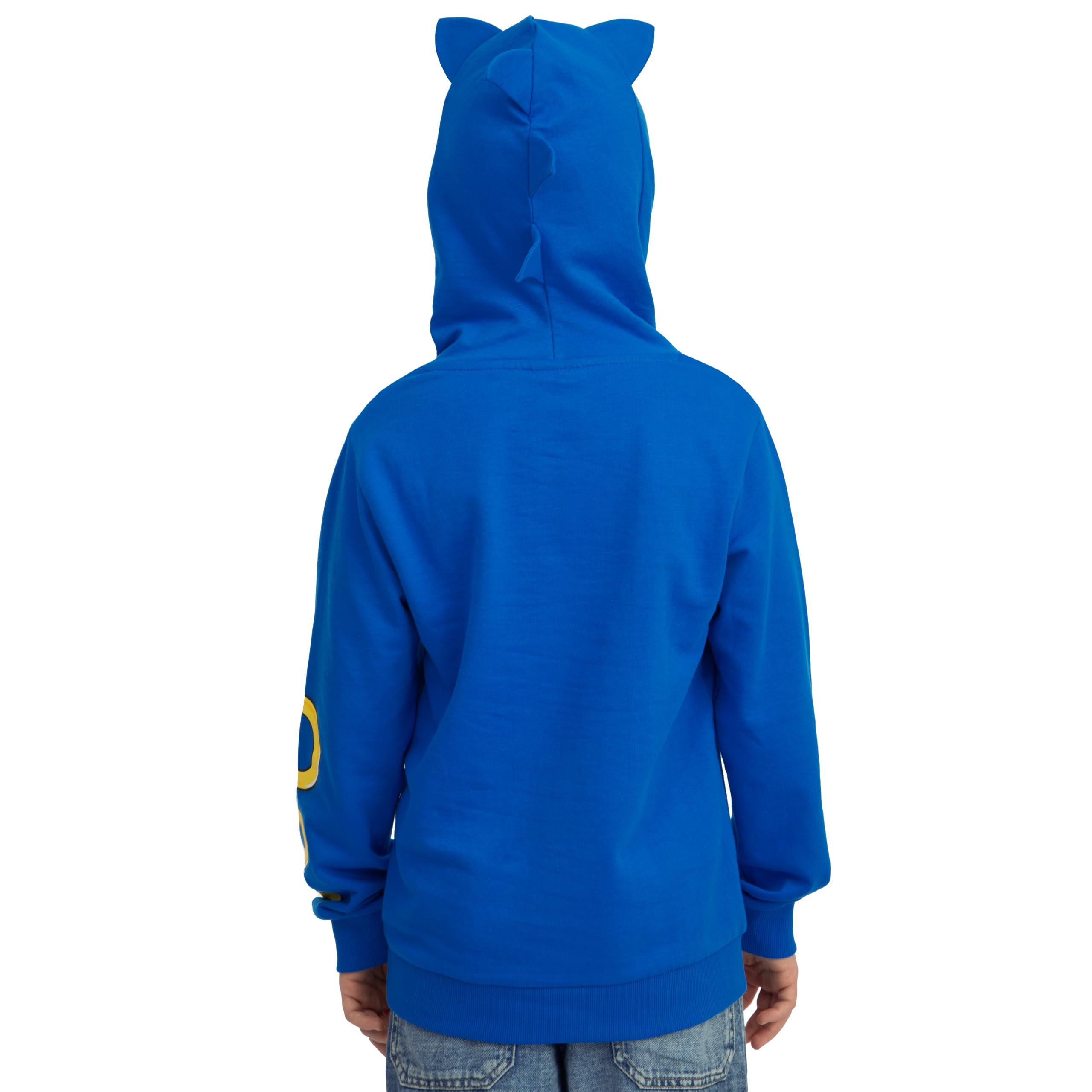 Sonic The Hedgehog Felpa Bambino, Felpa con Cappuccio Gamer con Orecchie 3D