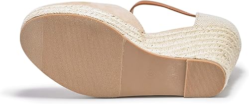 Miniatura 7 de FISACE - Alpargatas de verano para mujer, sandalias de plataforma, con hebilla en el tobillo y puntera cerrada