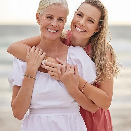 Miniatura 4 de FANCIME Pulseras de plata de ley chapada en oro de 14 quilates, pulseras de tenis de plata de ley de 0.157 pulgadas, pulseras de oro, pulseras de