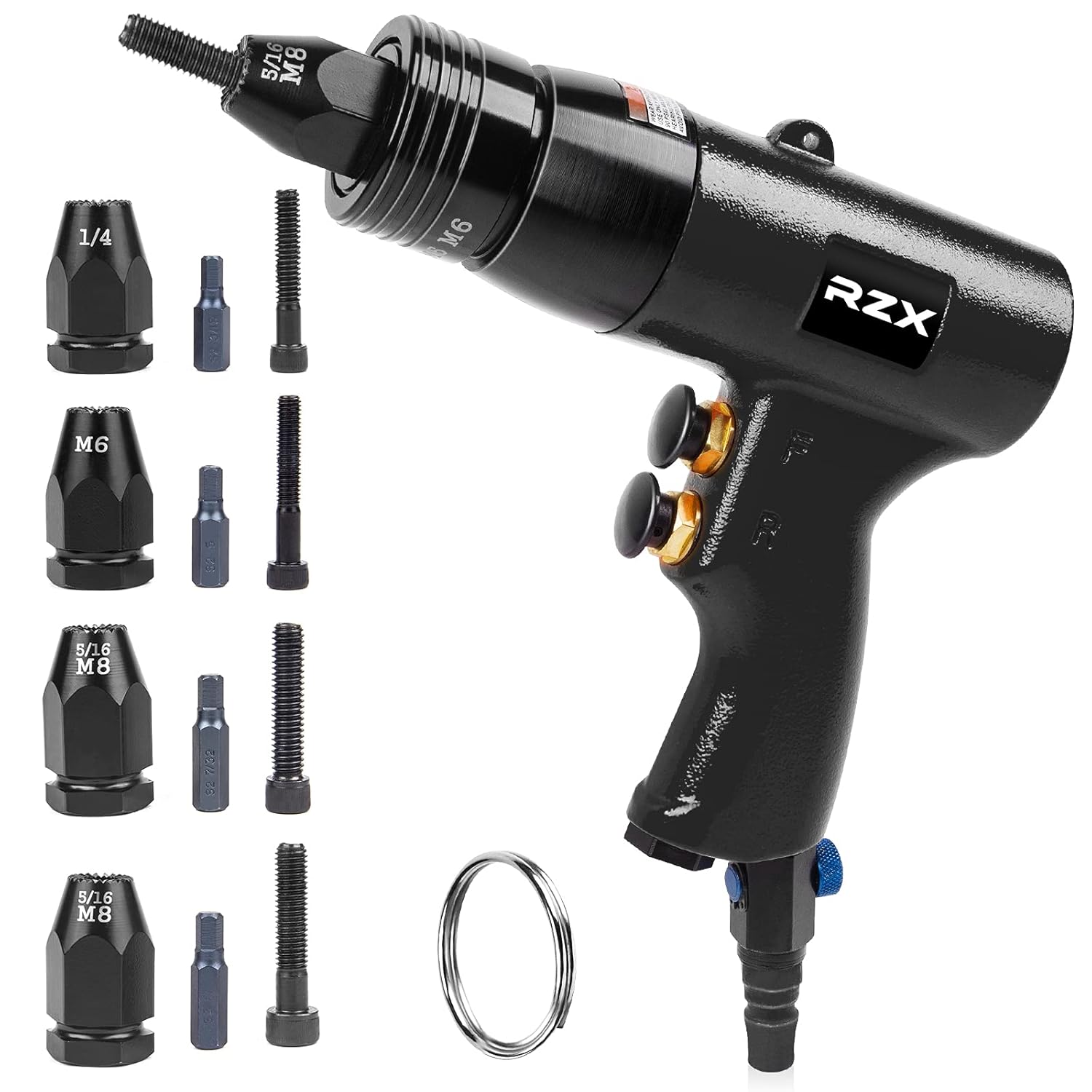 Pneumatic rivet Tool Pneumatic Rivet Nut Setting Gun with QuickChange